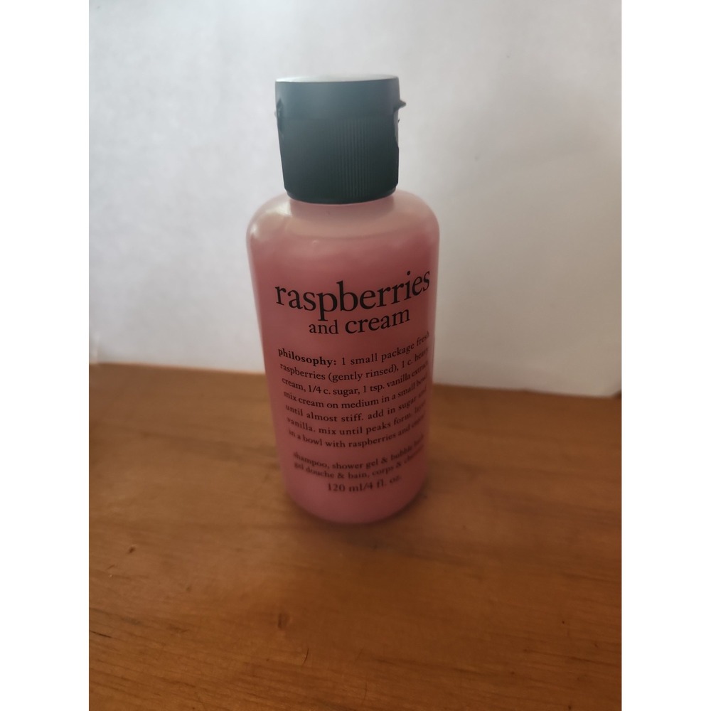 PHILOSOPHY Raspberries & Cream  4 oz NEW  Shampoo/Shower Gel/Bubble Bath